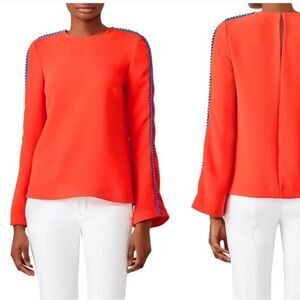Galvan London Misti Crepe Pom Pom Top Size 12